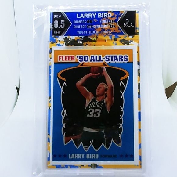 Larry Bird 1990 Fleer All-Stars Basketball Card - Picture 2 of 5